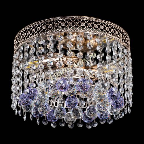 Люстра Венеция шар №2 фиолетовая в Подольске Гусь Хрустальный