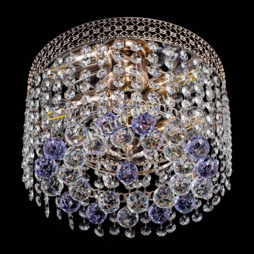 Люстра Венеция шар №2 фиолетовая в Подольске Гусь Хрустальный