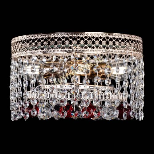 Люстра Венеция шар №2 красная в Подольске Гусь Хрустальный