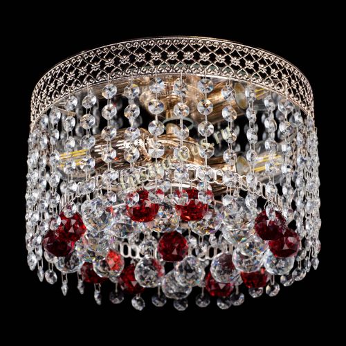 Люстра Венеция шар №2 красная в Подольске Гусь Хрустальный