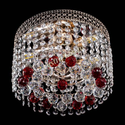 Люстра Венеция шар №2 красная в Подольске Гусь Хрустальный