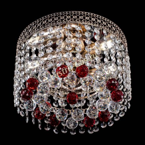 Люстра Венеция шар №2 красная в Подольске Гусь Хрустальный