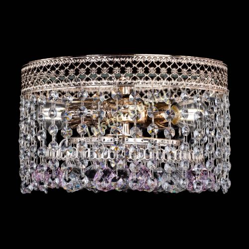 Люстра Венеция шар №2 розовая в Подольске Гусь Хрустальный