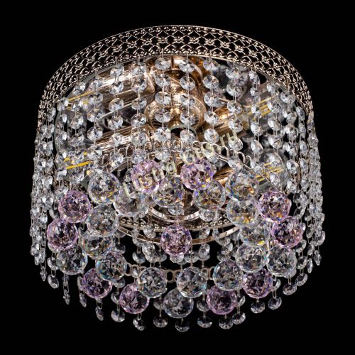 Люстра Венеция шар №2 розовая в Подольске Гусь Хрустальный
