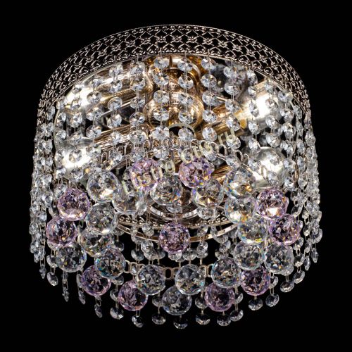 Люстра Венеция шар №2 розовая в Подольске Гусь Хрустальный