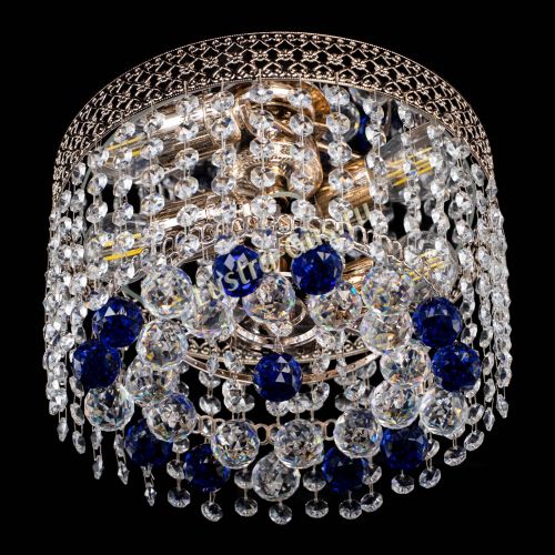 Люстра Венеция шар №2 синяя в Подольске Гусь Хрустальный