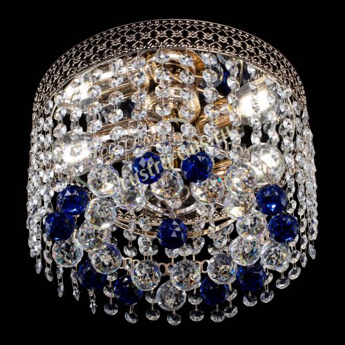 Люстра Венеция шар №2 синяя в Подольске Гусь Хрустальный