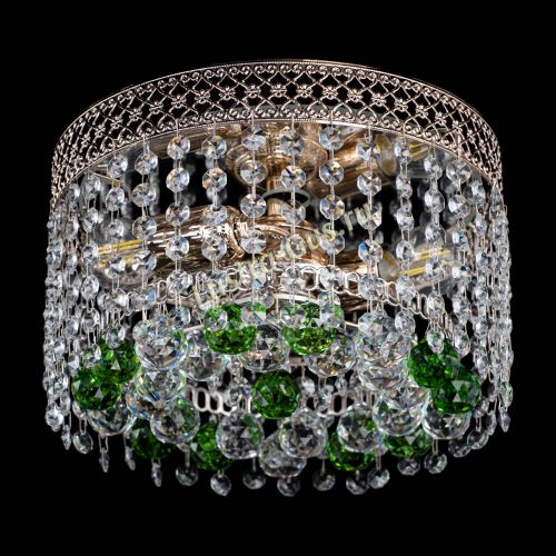 Люстра Венеция шар №2 зеленая в Подольске Гусь Хрустальный