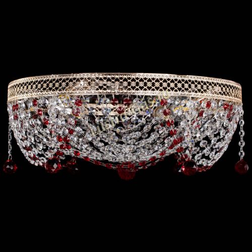 Люстра Венеция Жасмин красная в Подольске Гусь Хрустальный