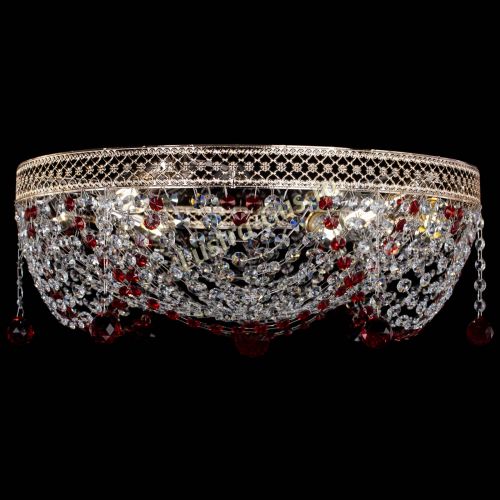 Люстра Венеция Жасмин красная в Подольске Гусь Хрустальный