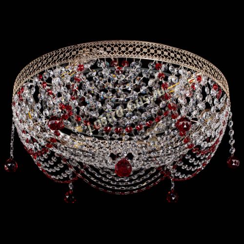 Люстра Венеция Жасмин красная в Подольске Гусь Хрустальный
