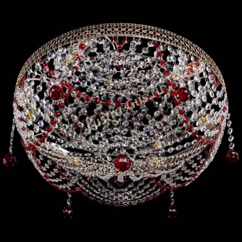Люстра Венеция Жасмин красная в Подольске Гусь Хрустальный