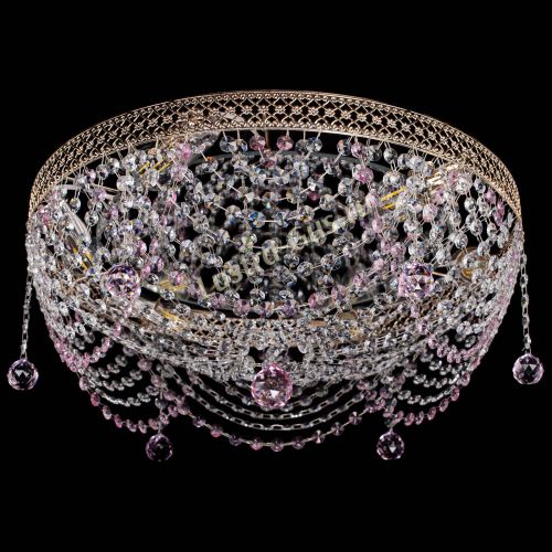 Люстра Венеция Жасмин розовая в Подольске Гусь Хрустальный