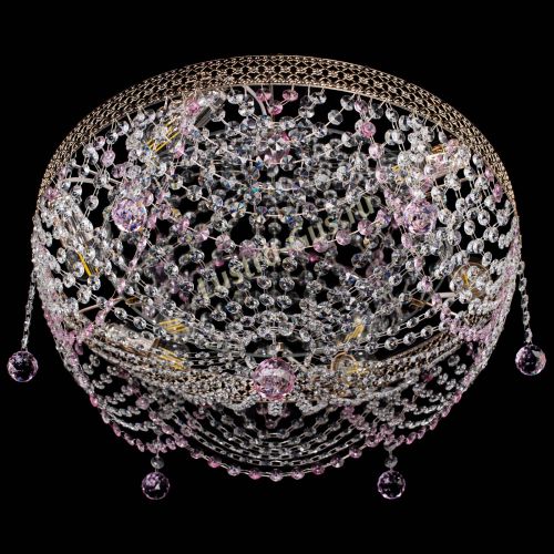 Люстра Венеция Жасмин розовая в Подольске Гусь Хрустальный