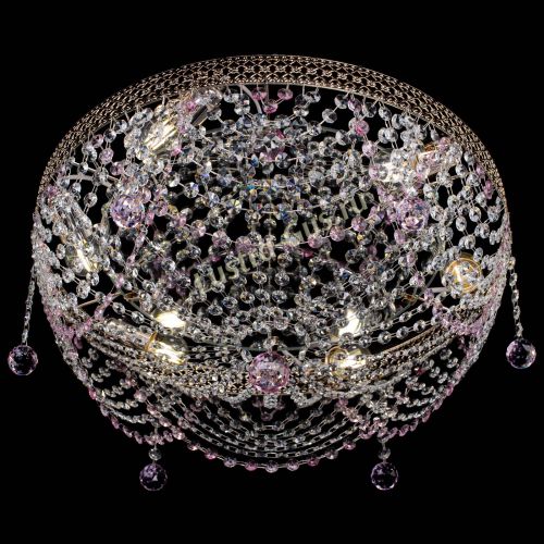 Люстра Венеция Жасмин розовая в Подольске Гусь Хрустальный