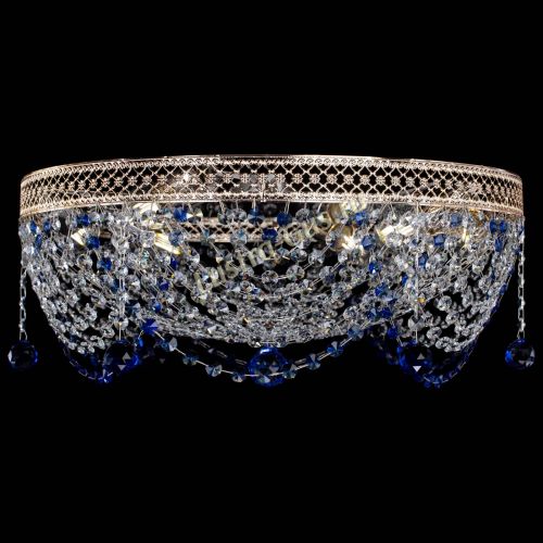 Люстра Венеция Жасмин синяя в Подольске Гусь Хрустальный