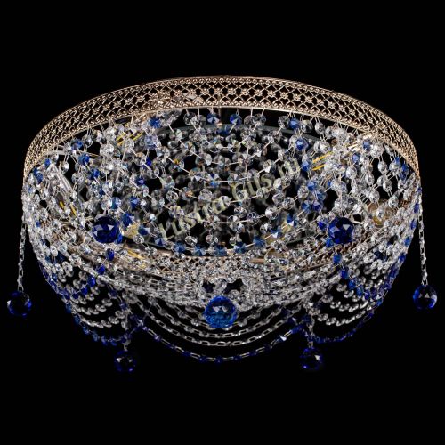 Люстра Венеция Жасмин синяя в Подольске Гусь Хрустальный