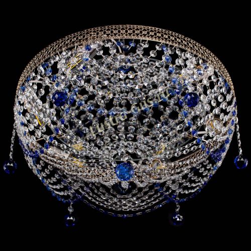 Люстра Венеция Жасмин синяя в Подольске Гусь Хрустальный