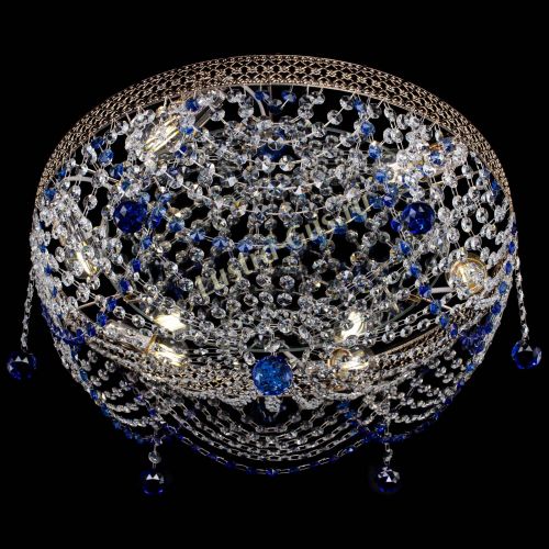 Люстра Венеция Жасмин синяя в Подольске Гусь Хрустальный