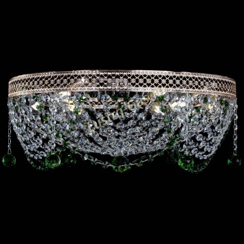 Люстра Венеция Жасмин зеленая в Подольске Гусь Хрустальный