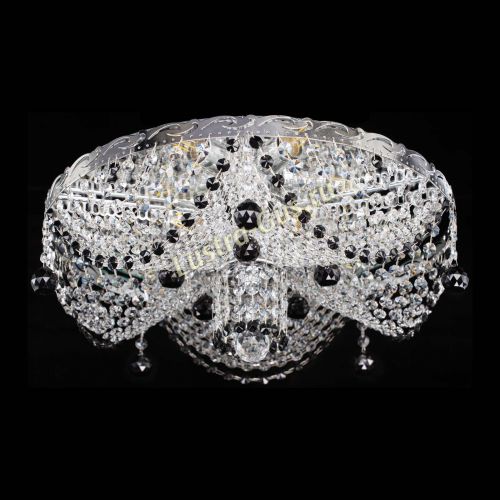 Люстра Виктория черная в Подольске Гусь Хрустальный