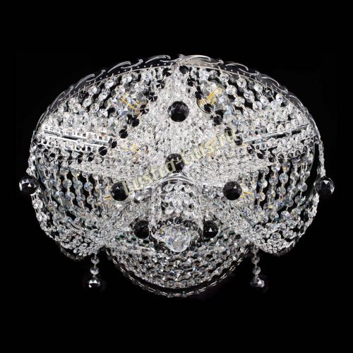 Люстра Виктория черная в Подольске Гусь Хрустальный