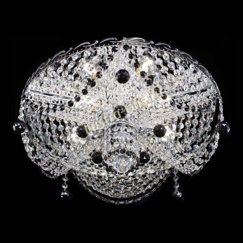 Люстра Виктория черная в Подольске Гусь Хрустальный