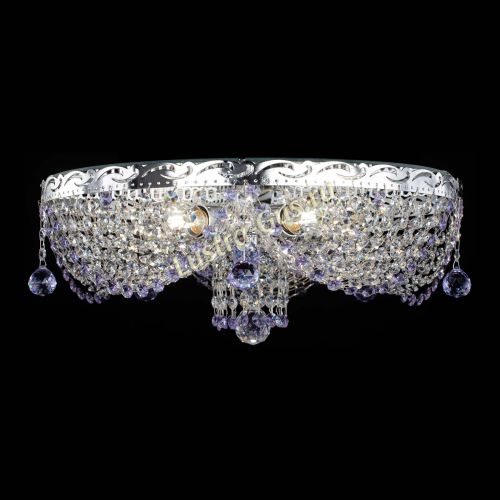 Люстра Виктория фиолетовая в Подольске Гусь Хрустальный