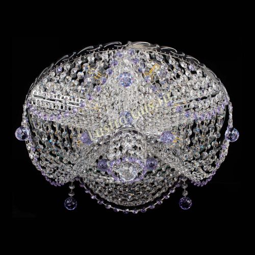 Люстра Виктория фиолетовая в Подольске Гусь Хрустальный