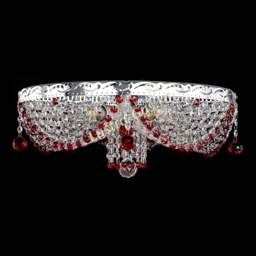 Люстра Виктория красная в Подольске Гусь Хрустальный