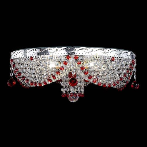 Люстра Виктория красная в Подольске Гусь Хрустальный