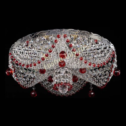 Люстра Виктория красная в Подольске Гусь Хрустальный