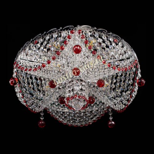 Люстра Виктория красная в Подольске Гусь Хрустальный