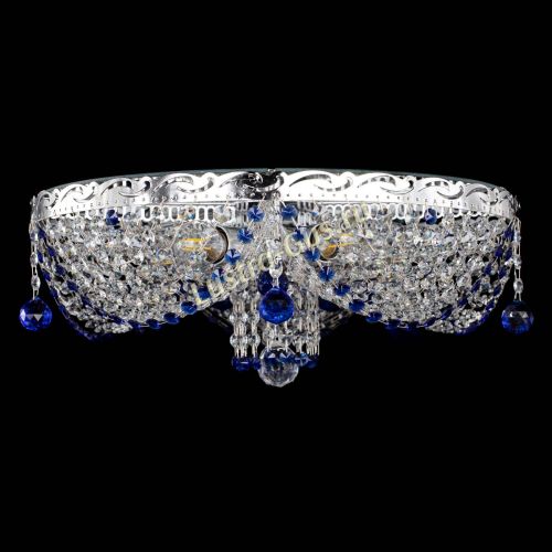 Люстра Виктория Синяя в Подольске Гусь Хрустальный