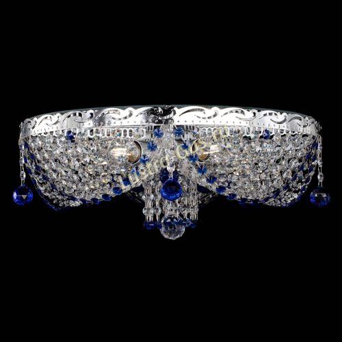 Люстра Виктория Синяя в Подольске Гусь Хрустальный