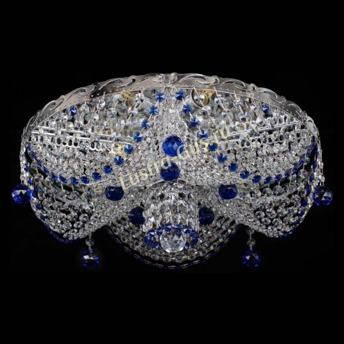 Люстра Виктория Синяя в Подольске Гусь Хрустальный