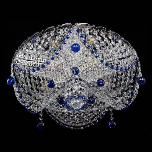 Люстра Виктория Синяя в Подольске Гусь Хрустальный