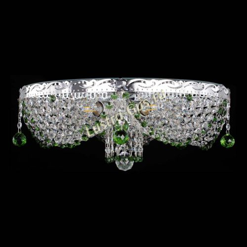 Люстра Виктория зеленая в Подольске Гусь Хрустальный