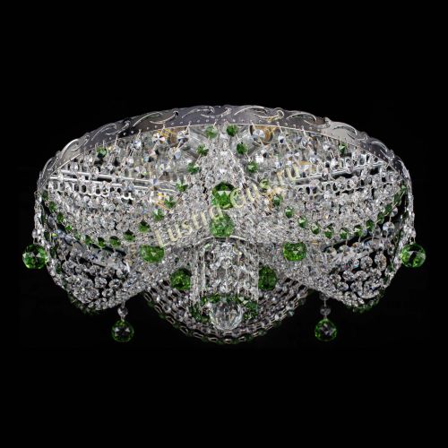 Люстра Виктория зеленая в Подольске Гусь Хрустальный
