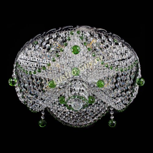 Люстра Виктория зеленая в Подольске Гусь Хрустальный