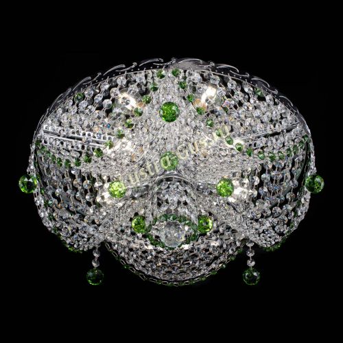 Люстра Виктория зеленая в Подольске Гусь Хрустальный