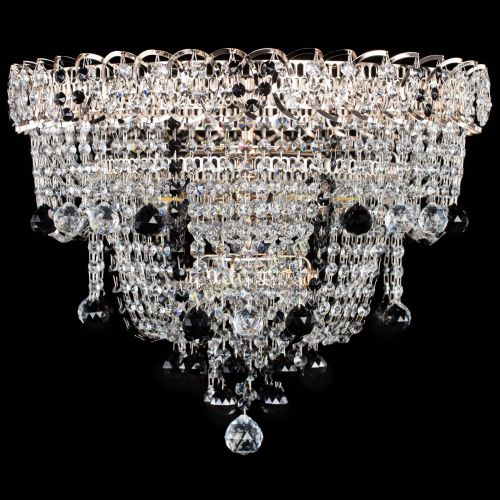 Люстра Водопад Софья черная в Подольске Гусь Хрустальный