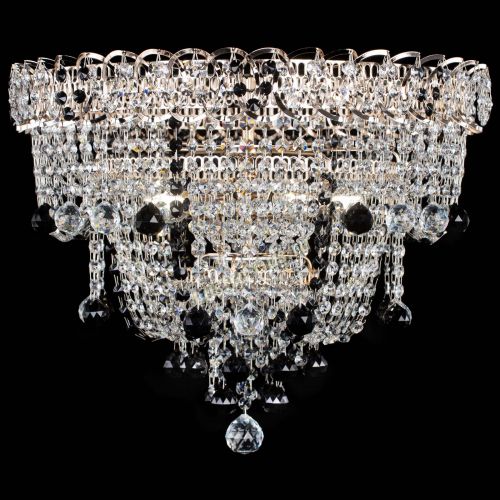 Люстра Водопад Софья черная в Подольске Гусь Хрустальный