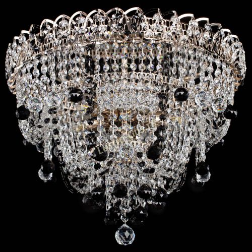 Люстра Водопад Софья черная в Подольске Гусь Хрустальный