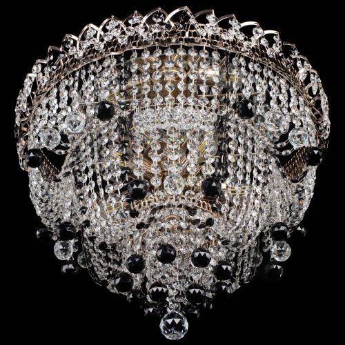 Люстра Водопад Софья черная в Подольске Гусь Хрустальный