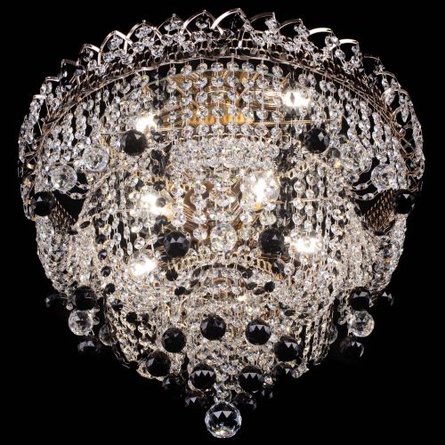 Люстра Водопад Софья черная в Подольске Гусь Хрустальный