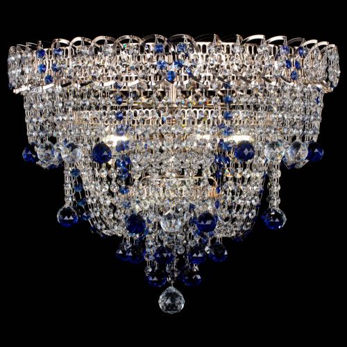 Люстра Водопад Софья синяя в Подольске Гусь Хрустальный