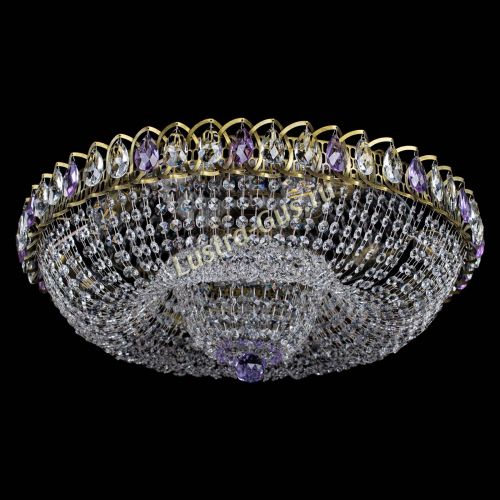 Люстра Водоворот Купол под бронзу Фиолетовый в Подольске Гусь Хрустальный