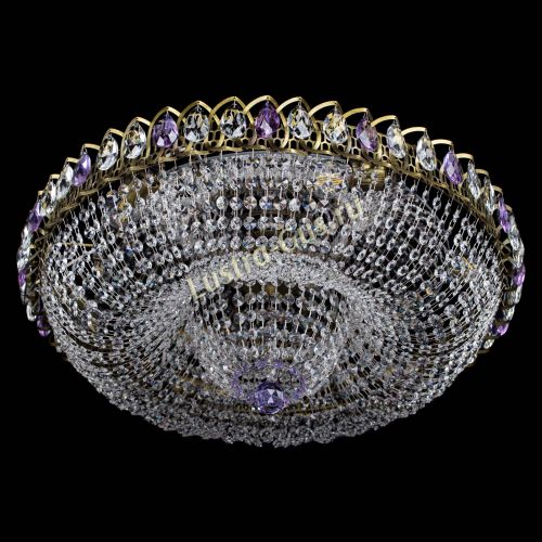 Люстра Водоворот Купол под бронзу Фиолетовый в Подольске Гусь Хрустальный