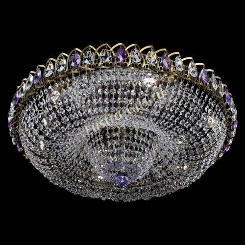 Люстра Водоворот Купол под бронзу Фиолетовый в Подольске Гусь Хрустальный